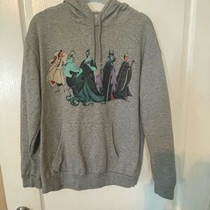 Disney Gray Hoodie with Villains Graphic